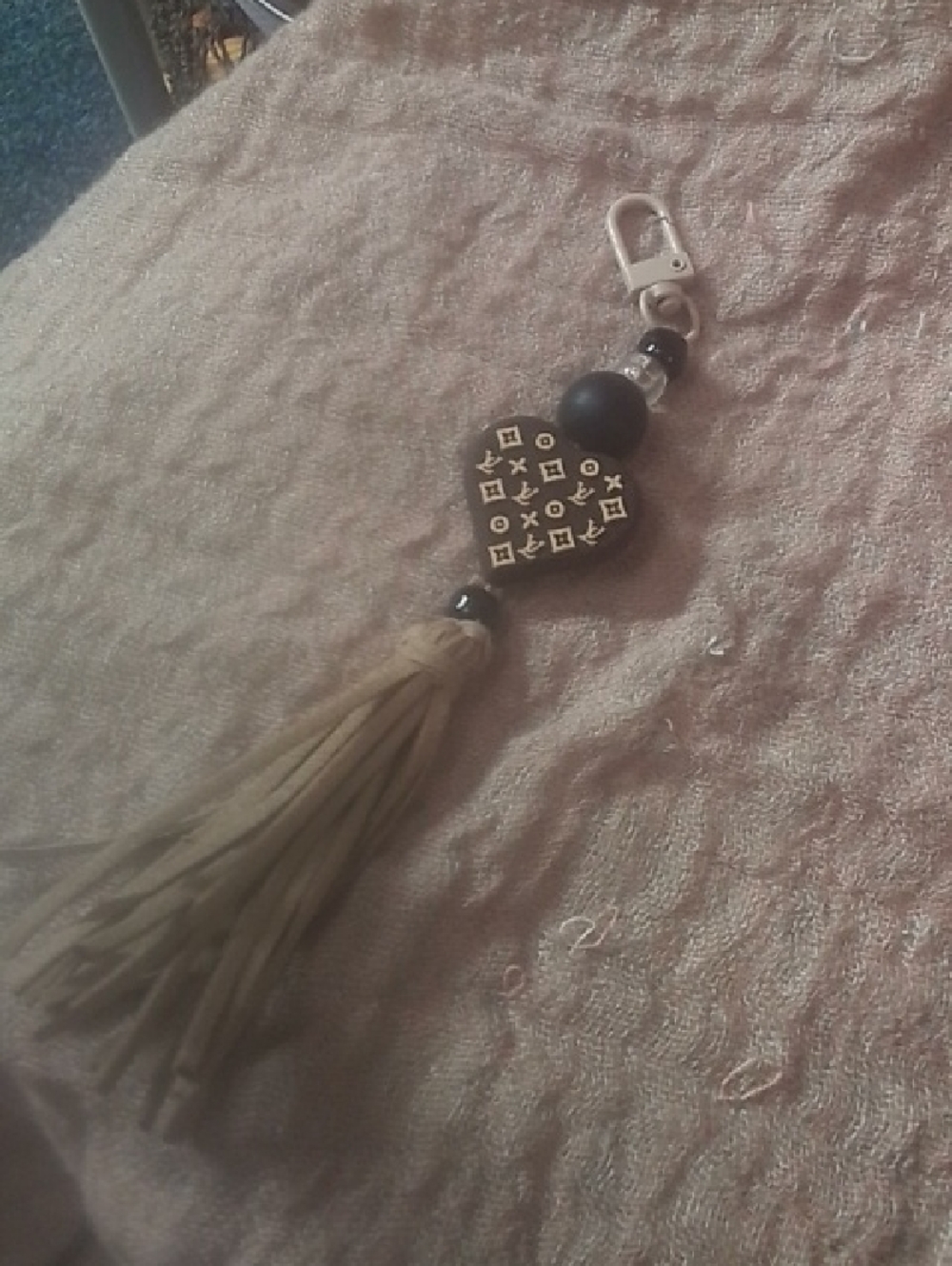 Beaded Tassel Bag Charm Keychain